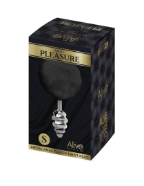 Пробка с хвостиком Metal Anal Fluffy Twist S